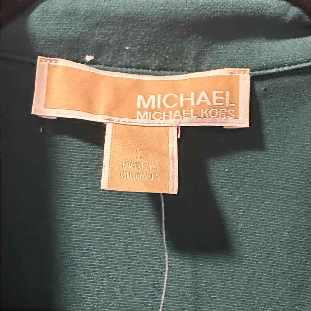 MICHAEL Michael Kors Deep Green Long Sleeve Wrap Dress - Picture 3 of 3